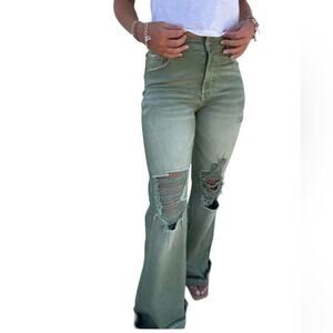 New Blakeley Wide Leg Dad Jeans Distressed Size 3X